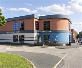 Deben leisure centre modern building Woodbridge, Suffolk, England, UK opened in June 2018