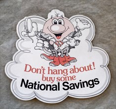 Old advert for buying National savings scheme financial product, UK
