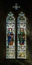 Stained glass window Saint Matthew and Saint Mark, 1905, James Powell and Sons, Hartpury church,