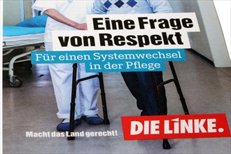 Symbolic image Die Linke: Flyer on the topic of healthcare, nursing care