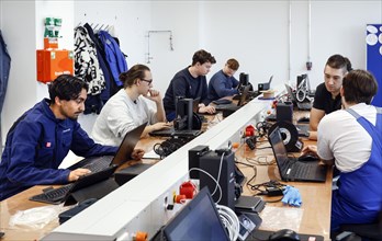 Trainees at a Deutsche Bahn training centre for industrial and technical professions, Berlin,