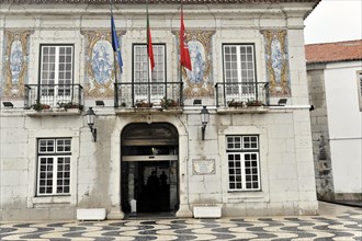 Historic Town Hall Square, Rathausplatz, Cascais, Lisbon, Portugal, Europe