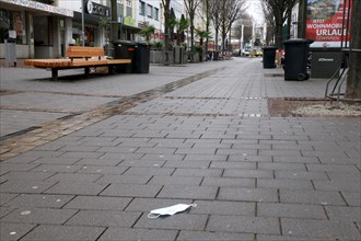 Symbolic of the coronavirus crisis in Germany: the deserted pedestrian zone in Ludwigshafen
