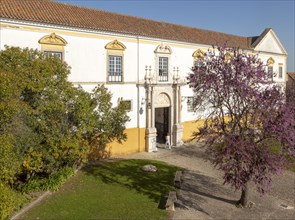 Frontage of University of Evora building, City of Evora, Alto Alentejo, Portugal, Southern Europe,