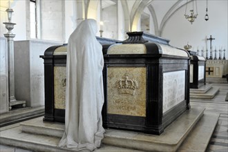 Stone sarcophagi, burial place of the House of Braganza, Monastery of Sao Vicente de Fora, built