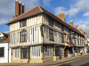 Half timbered architecture of Hotel Indigo, Stratford-upon-Avon, Warwickshire, England, UK