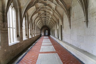 Cloister, Cistercian monastery Bebenhausen, Tuebingen, Baden-Wuerttemberg, Germany, Europe