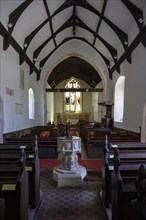 Interior of Church of Saint Peter, Bruisyard, Suffolk, England, UK