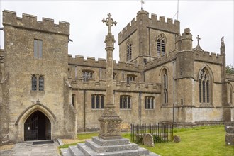 Exterior of the priory church at Edington, Wiltshire, England, UK