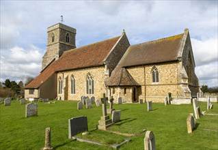 Historic village parish church at Brantham, Suffolk, England, UK