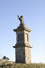 Lion Monument, Etchilhampton, Wiltshire. England, UK commemorates James Long, of Urchfont, 1768, a