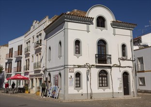 Historic buildings street scene Tavira, Algarve, Portugal, southern Europe, Europe