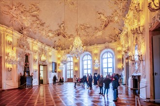 White Hall in the Wuerzburg Residence, Wuerzburg, Main Valley, Lower Franconia, Franconia, Bavaria,
