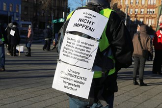 Mannheim: Demonstration against the corona measures. The demonstration was organised by an