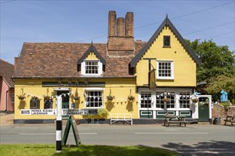 The Peacock Inn pub, Chelsworth, Suffolk, England traditional historic building