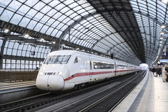 ICE, platform, Spandau railway station, Berlin, Germany, Europe