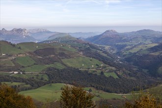 Landscape view from Puerto de Los Tornos, Cantabrian Mountains, Cantabria, northern Spain