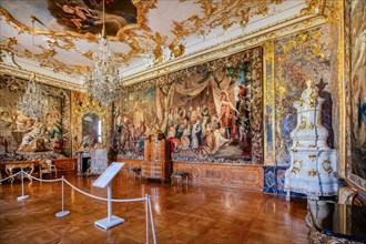 One of the southern imperial rooms in the Wuerzburg Residence, Wuerzburg, Main Valley, Lower