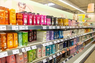 February 2024: Hair care products in the supermarket