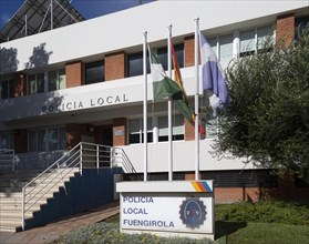 Police station for local poliicia in town of Fuengirola, Costa del Sol, Andalusia, Spain, Europe