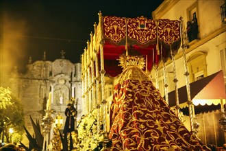 Semana Santa, procession, night shot, celebrations in Tarifa, Spain, Europe