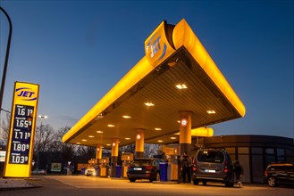 Jet petrol station in Ludwigshafen, Rhineland-Palatinate (10.01.2024)