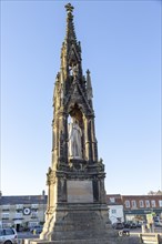 Statue monument of William Duncombe second baron Feversham 1798- 1867, Helmsley, North Yorkshire,