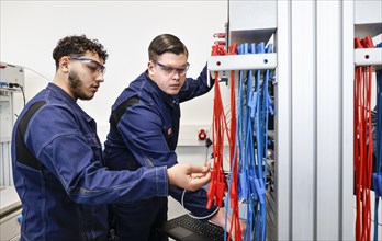Trainees at a Deutsche Bahn training centre for industrial and technical professions, Berlin,