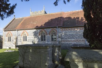 Historic village parish church of Saint Peter, Charlton St Peter, Wiltshire, England, UK Vale of
