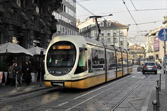 Tram line 14 Lorenteggio, city centre, Milan, Italy, Europe