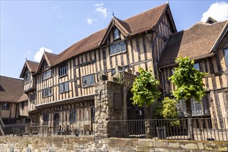 Lord Leycester Hospital medieval buildings, Warwick, Warwickshire, England, UK