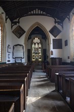 Inside village parish church of Saint Peter, Everleigh, Wiltshire, England, UK built 1813