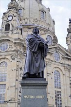 Martin Luther Monument in front of the Church of Our Lady on Neumarkt, Dresden, Free State of
