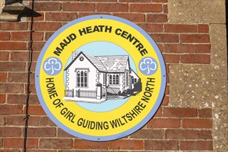 Sign for Maud Heath Centre, Home of Girl Guiding, Wiltshire North, Tytherton, Wiltshire, England,