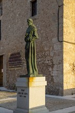 Bronze statue sculpture of Fray Luis de Leon 1527-1591, by Javier Barrios, Cuenca, Castille La
