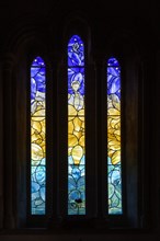 Stained glass memorial window, Hullavington church, Wiltshire, England, UK by Peter Berry 2008