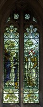 Stained glass window Noli me Tangere Seend church, Wiltshire, England, UK 1908 James Powell and