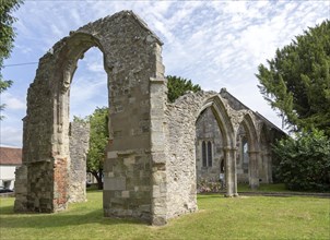 Ruins of church of Saint Mary, Wilton, Wiltshire, England, UK