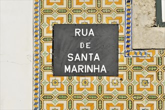 Rua de Santa Marnha, street sign, historic centre, Alfama, Lisbon, Lisboa, Portugal, Europe