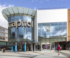 Capitol modern shopping centre development in city centre of Cardiff, South Wales, UK