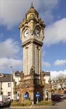 Clock tower, Queen Street, Exeter city centre, Devon, England, UK erected 1897