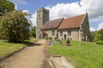 Village parish church of Saint Catherine, Pettaugh, Suffolk, England, UK