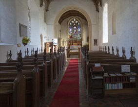 Interior of church St Margaret South Elmham, Suffolk, England, UK