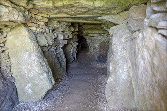 Stoney Littleton long barrow Neolithic chambered tomb, Wellow, Somerset, England, UK