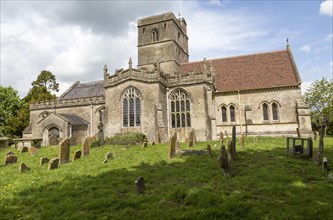 Village parish church of All Saints, All Cannings, Vale of Pewsey, Wiltshire, England, UK
