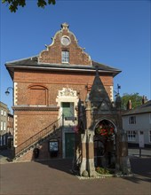 The Shire Hall and Corn Exchange, Tudor architecture, Woodbridge, Suffolk, England, UK built by