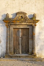 Old doorway in the medieval village of Marvao, Portalegre district, Alto Alentejo, Portugal,