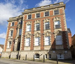Historic building c 1913 former Ushers brewers then council offices, Hill Street, Trowbridge,