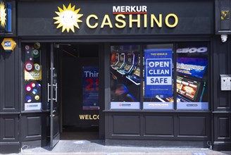 Merkur Cashino high street gambling venue shop, Carr Street, Ipswich, Suffolk, England, UK
