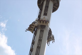Free Fall Tower at the Holiday-Park in Hassloch, Palatinate